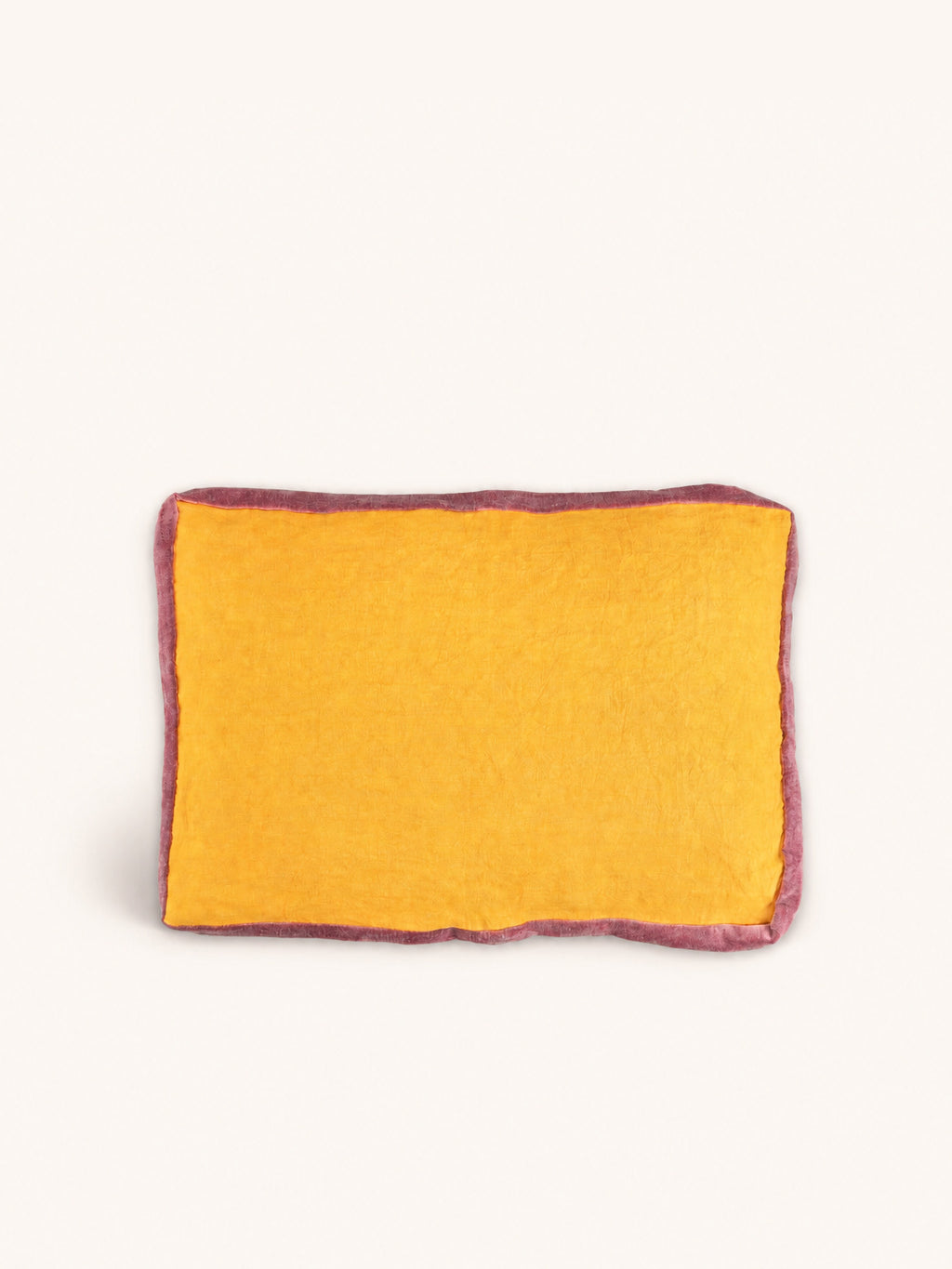 ALPHA BORDERS - cuscino - lino - L 60 x W 40 cm - senape