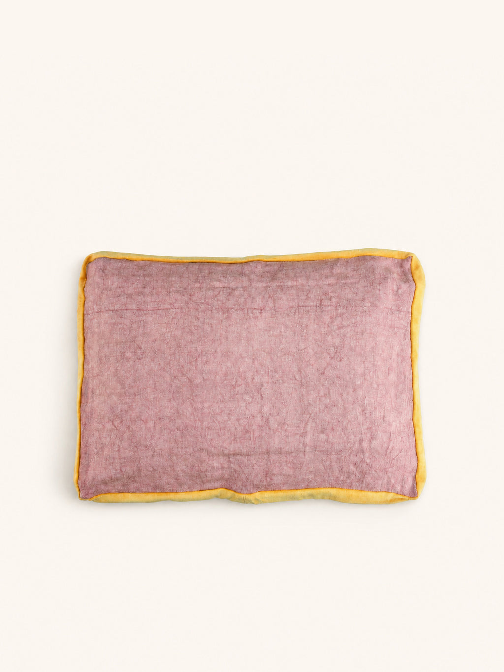 ALPHA BORDERS - Kissen - Leinen - L 60 x W 40 cm - Puderrosa