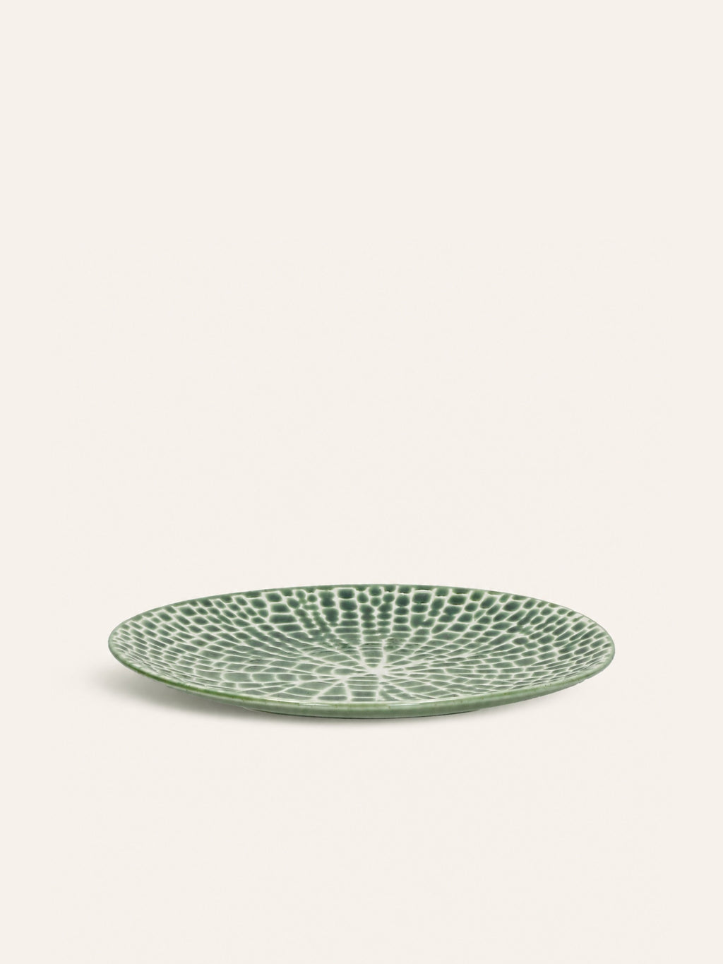 LOTUS - dessertbord - porselein - DIA 22 x H 2,5 cm - groen