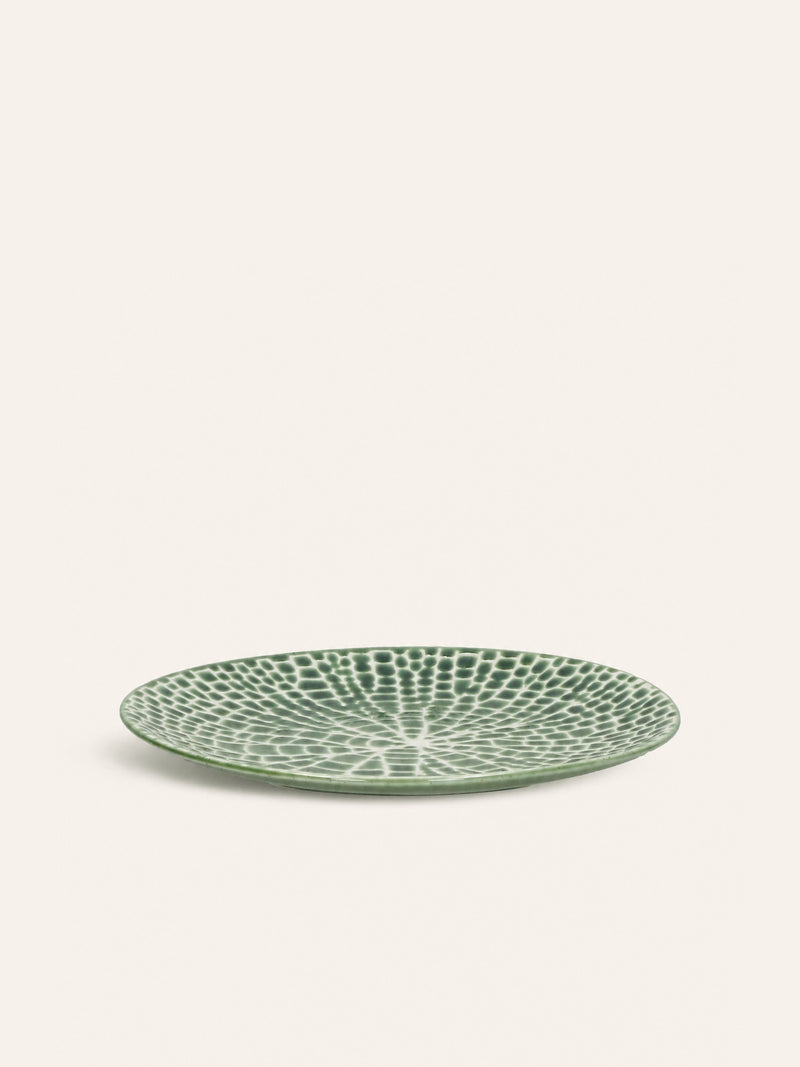 LOTUS - plato de postre - porcelana - DIA 22 x H 2,5 cm - verde