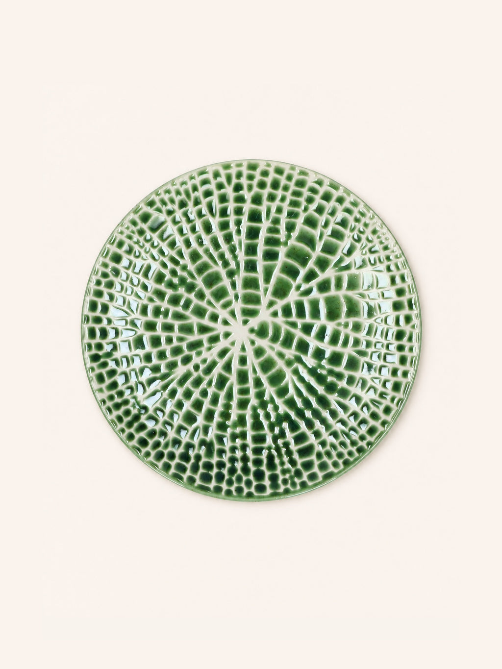 LOTUS - dessertbord - porselein - DIA 22 x H 2,5 cm - groen