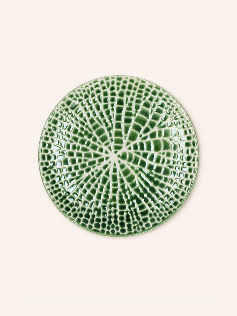 LOTUS - plato de postre - porcelana - DIA 22 x H 2,5 cm - verde
