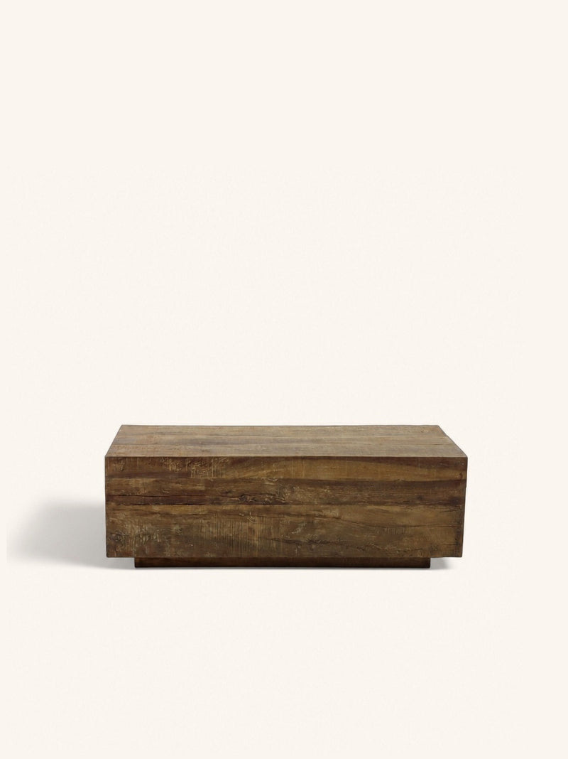 TEMBA - coffee table - reclaimed wood - L 95 x W 35 x H 30 cm - brown