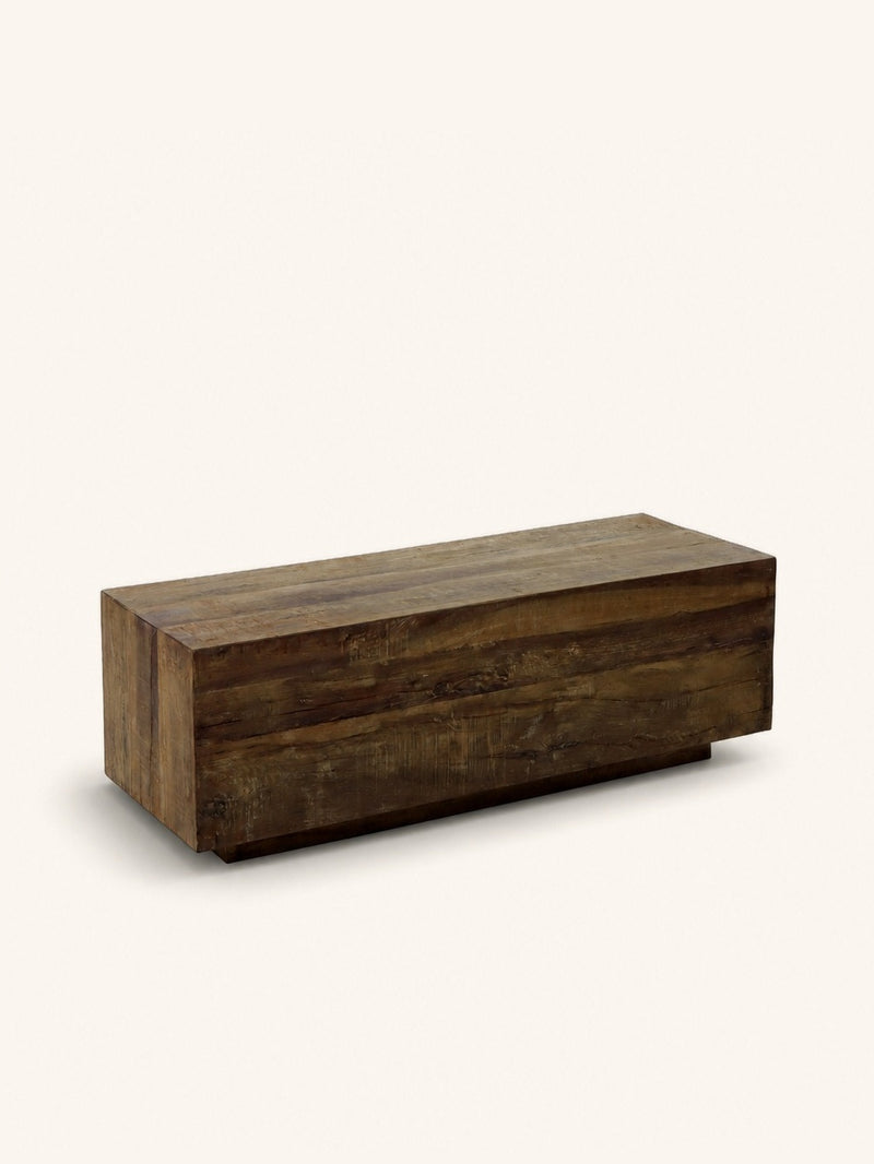 TEMBA - coffee table - reclaimed wood - L 110 x W 35 x H 30 cm - brown