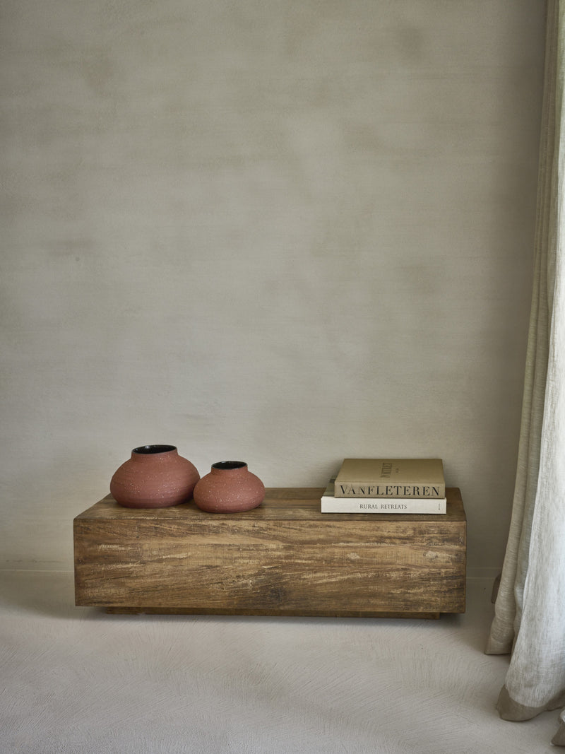 TEMBA - coffee table - reclaimed wood - L 110 x W 35 x H 30 cm - brown