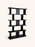 MATTEO - estantería - madera recuperada - L 122 x W 30 x H 183 cm - marrón oscuro