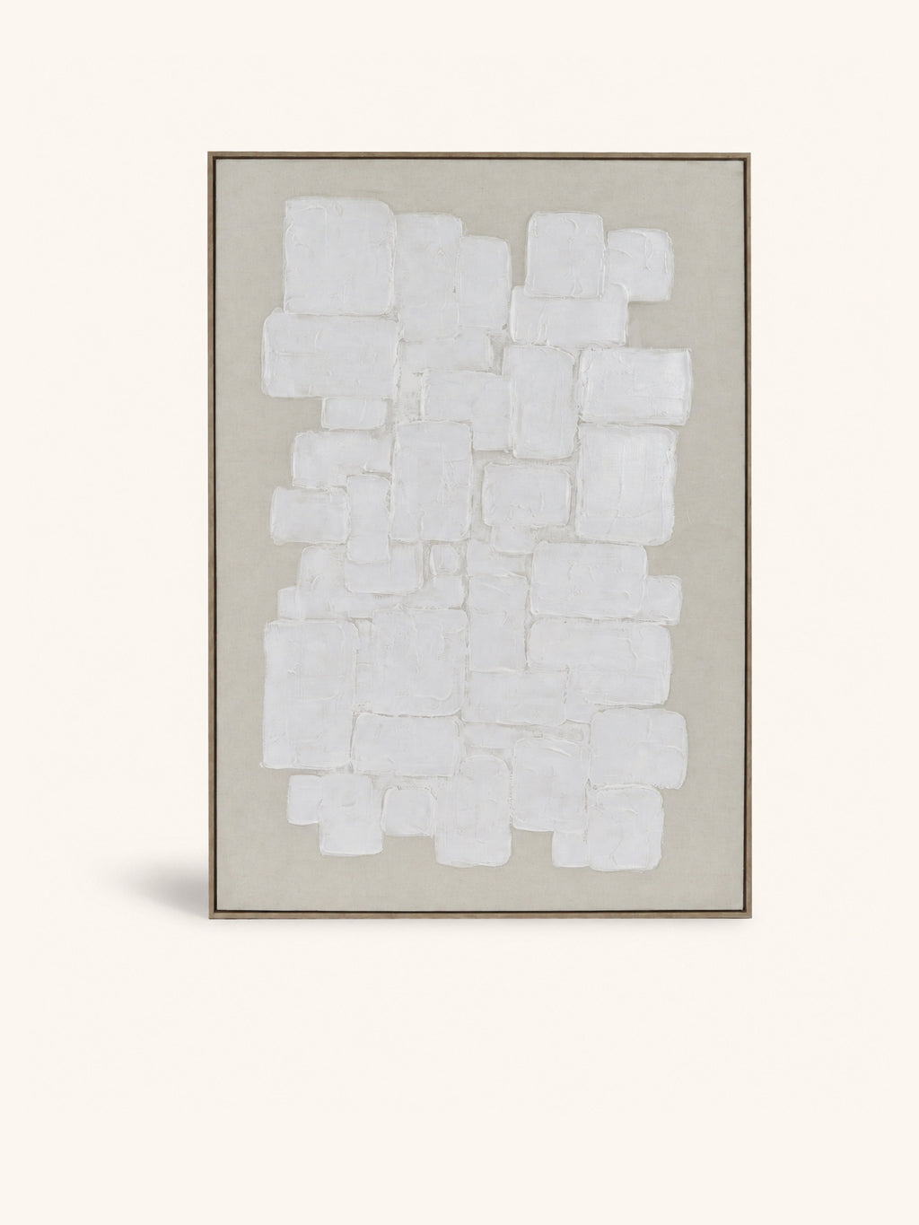 VICENZA - decoración de pared - lino - L 103 x W 4,3 x H 143 cm - blanco roto