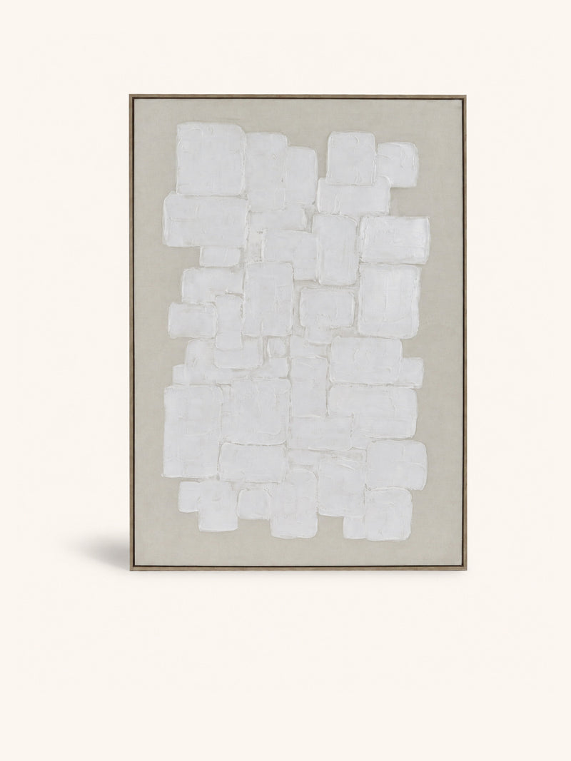 VICENZA - wall decoration - linen - L 103 x W 4,3 x H 143 cm - off-white