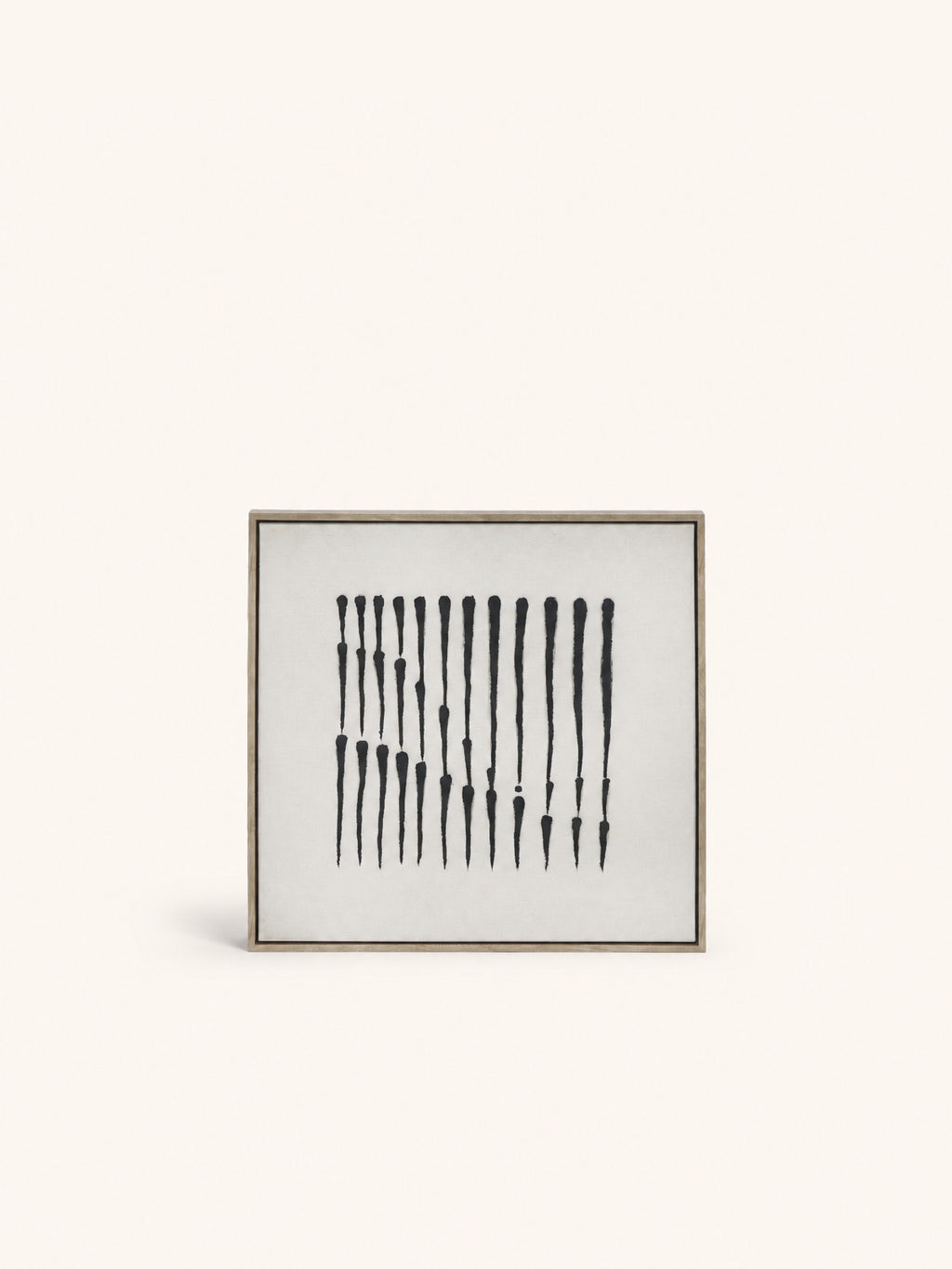 BERGAMO - decoración de pared - lino - L 63 x W 4,3 x H 63 cm - negro/blanco