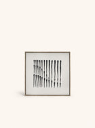 BERGAMO - decoración de pared - lino - L 63 x W 4,3 x H 63 cm - negro/blanco