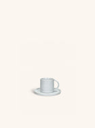 PORCELINO WHITE - Tasse & Untertasse 10 CL - Porzellan - DIA 11,5 x H 7,2 cm - weiß
