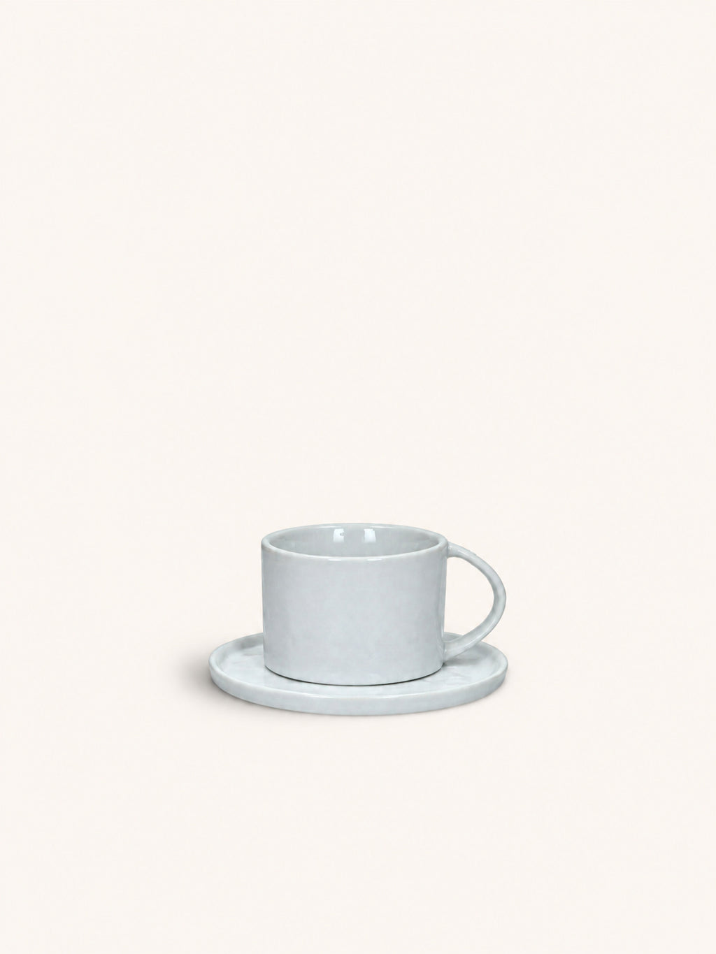 PORCELINO WHITE - kopje & schoteltje 20 CL - porselein - DIA 14 x H 8,2 cm - wit