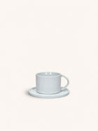 PORCELINO WHITE - kopje & schoteltje 20 CL - porselein - DIA 14 x H 8,2 cm - wit