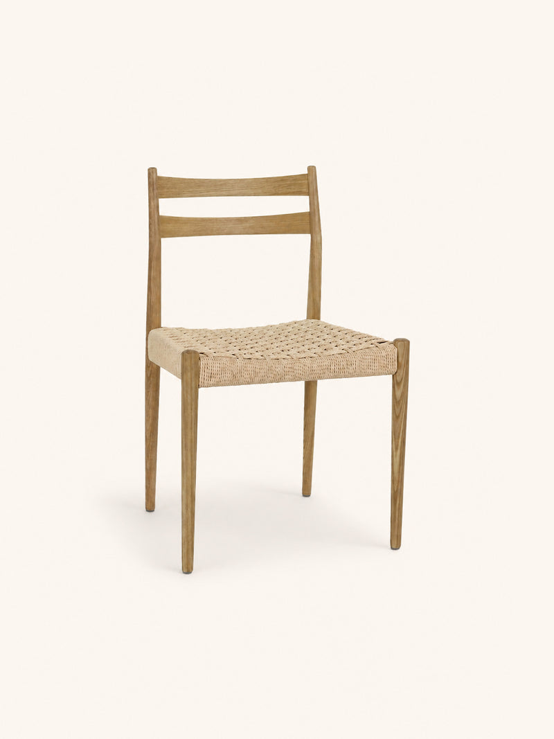 MINOU - stoel - essenhout - L 51,5 x W 51,5 x H 80 cm - naturel