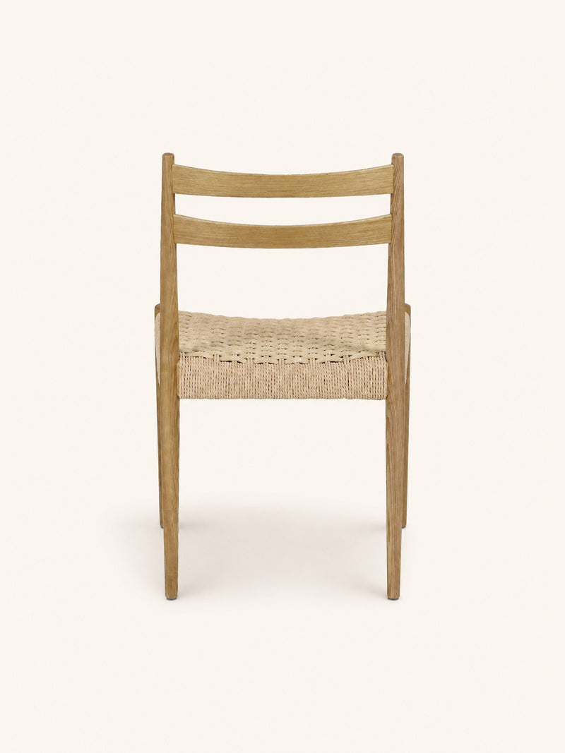 MINOU - stoel - essenhout - L 51,5 x W 51,5 x H 80 cm - naturel