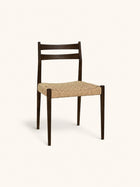 MINOU - silla - madera de fresno - L 51,5 x W 51,5 x H 80 cm - nogal