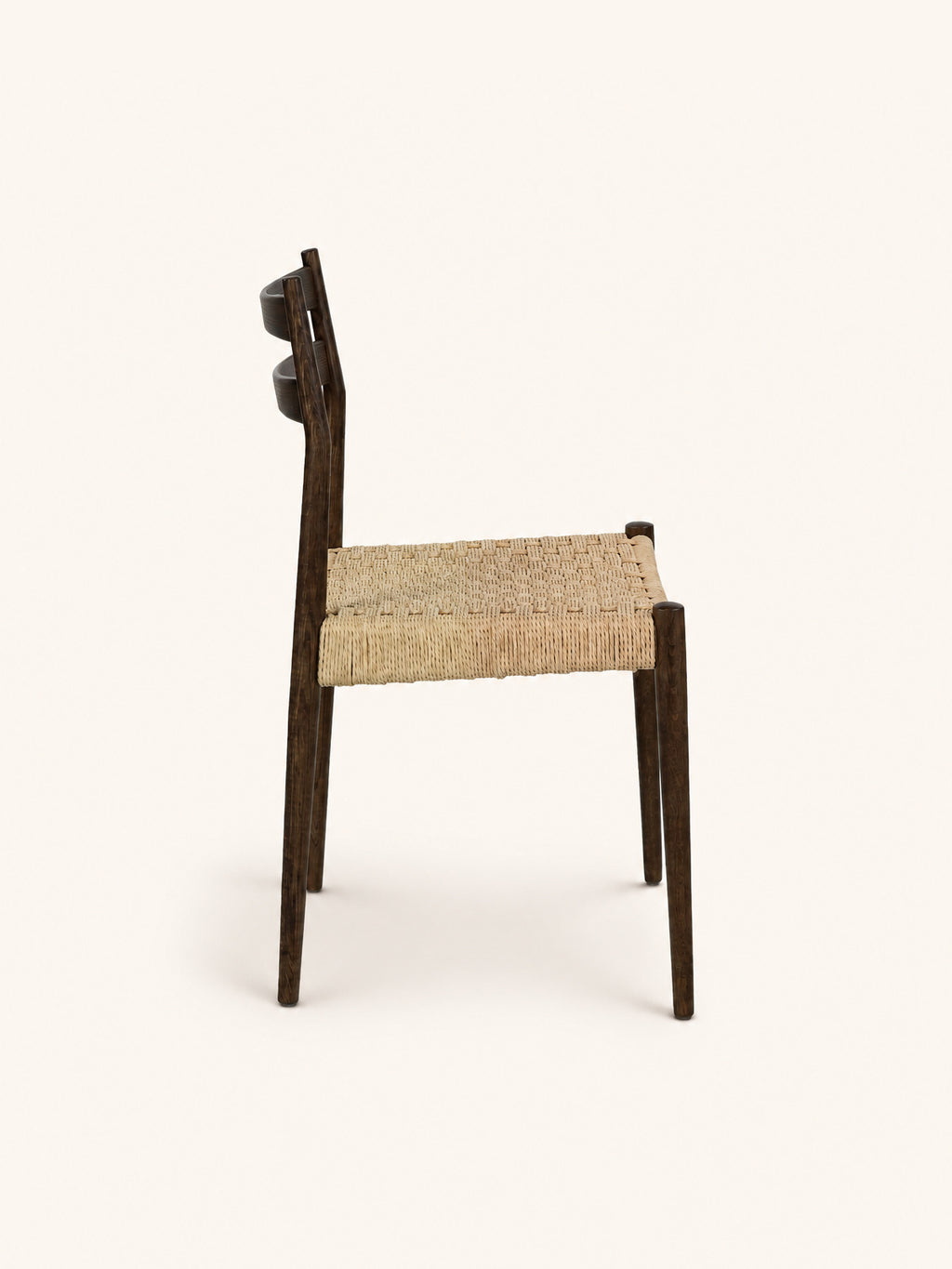 MINOU - silla - madera de fresno - L 51,5 x W 51,5 x H 80 cm - nogal