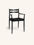 MINOU - chaise - bois de frêne - L 51,5 x W 57 x H 80 cm - noir