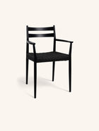 MINOU - chaise - bois de frêne - L 51,5 x W 57 x H 80 cm - noir