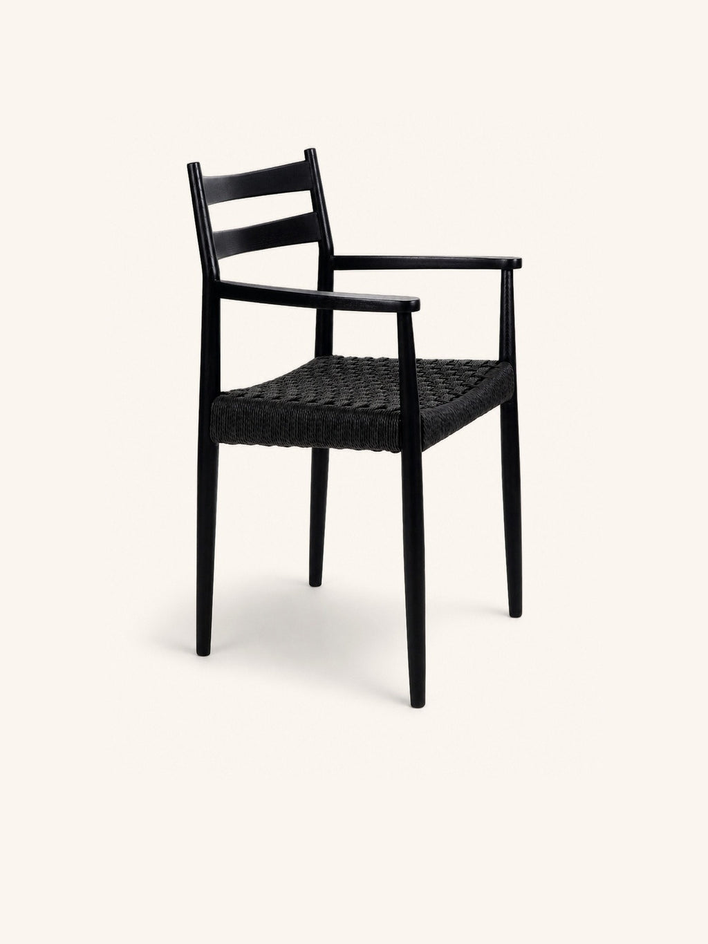 MINOU - chaise - bois de frêne - L 51,5 x W 57 x H 80 cm - noir