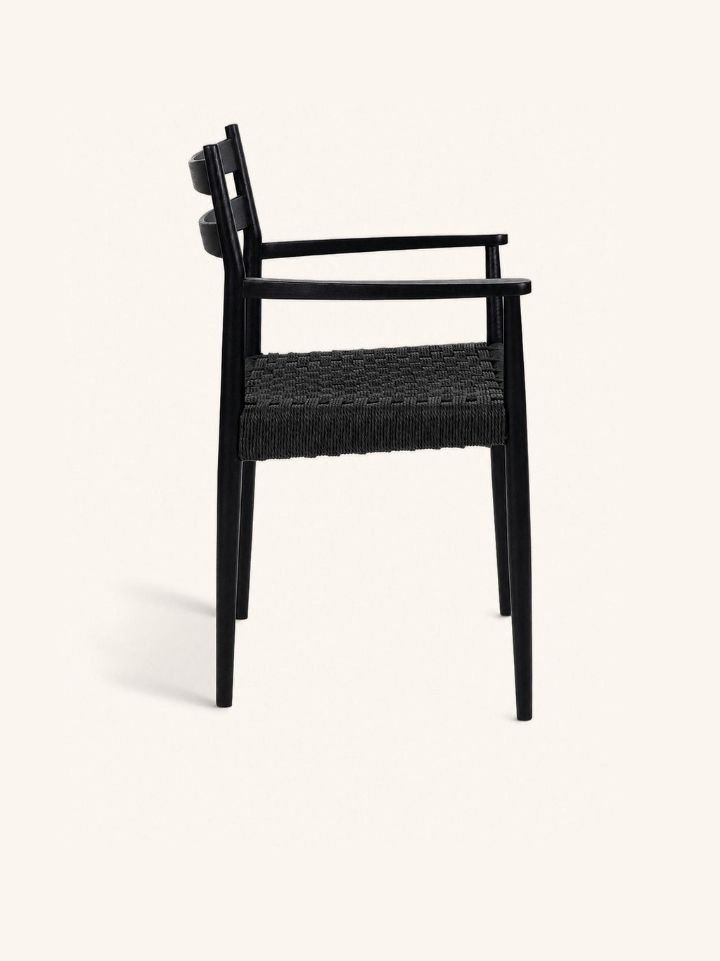 MINOU - chaise - bois de frêne - L 51,5 x W 57 x H 80 cm - noir