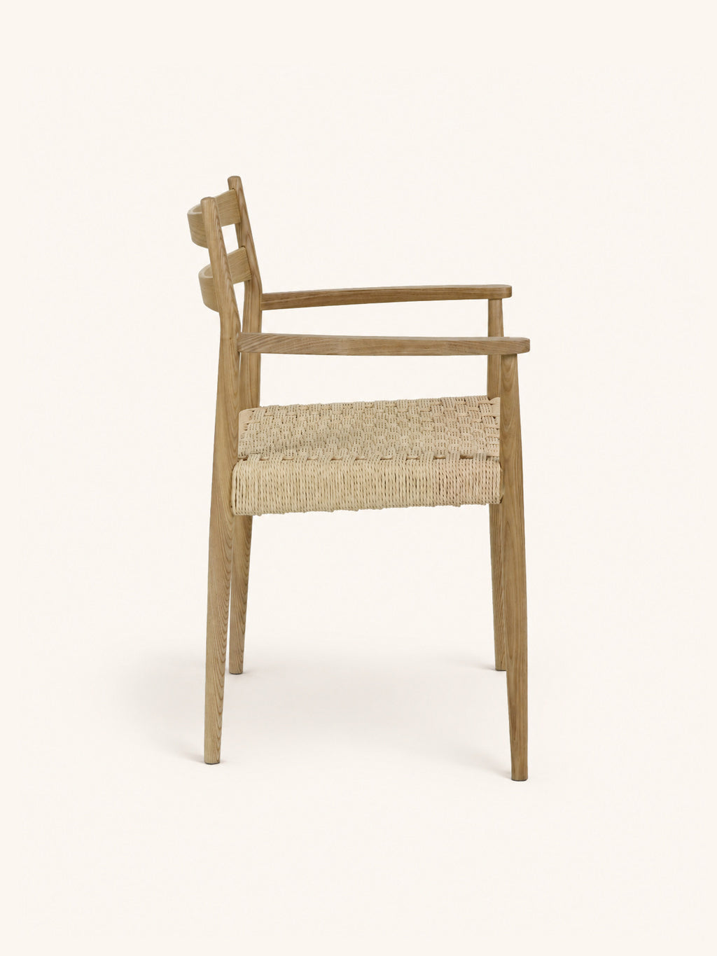 MINOU - stoel - essenhout - L 51,5 x W 57 x H 80 cm - naturel