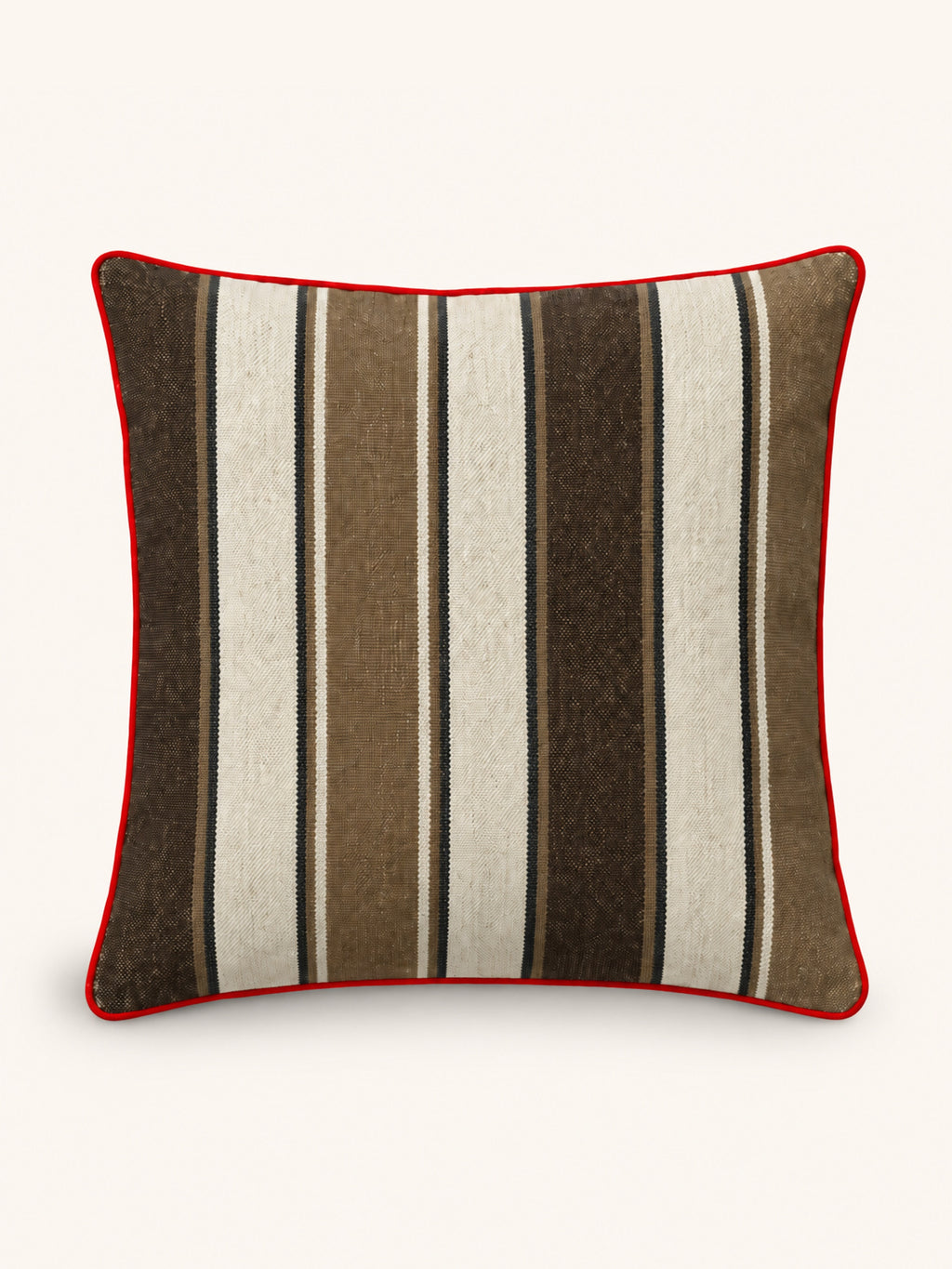 PAMPLONA - vloerkussen - wol - L 80 x W 80 cm - bruin