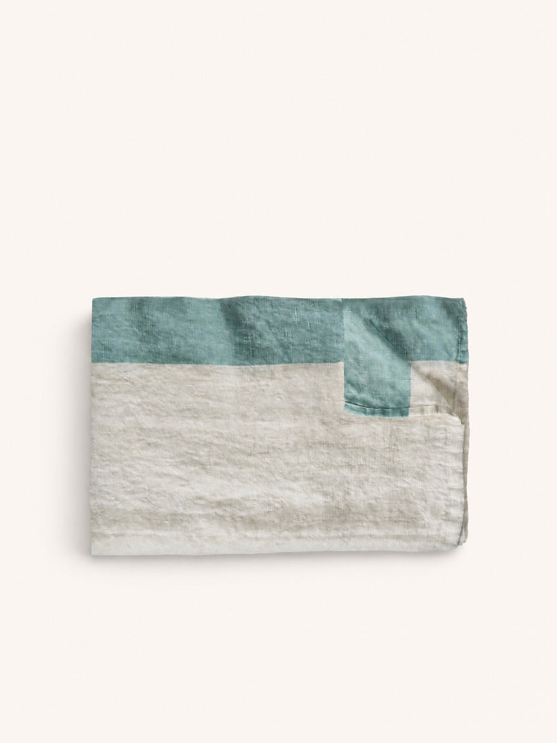 INDIAN SUMMER - tablecloth - linen - L 250 x W 170 cm - aqua