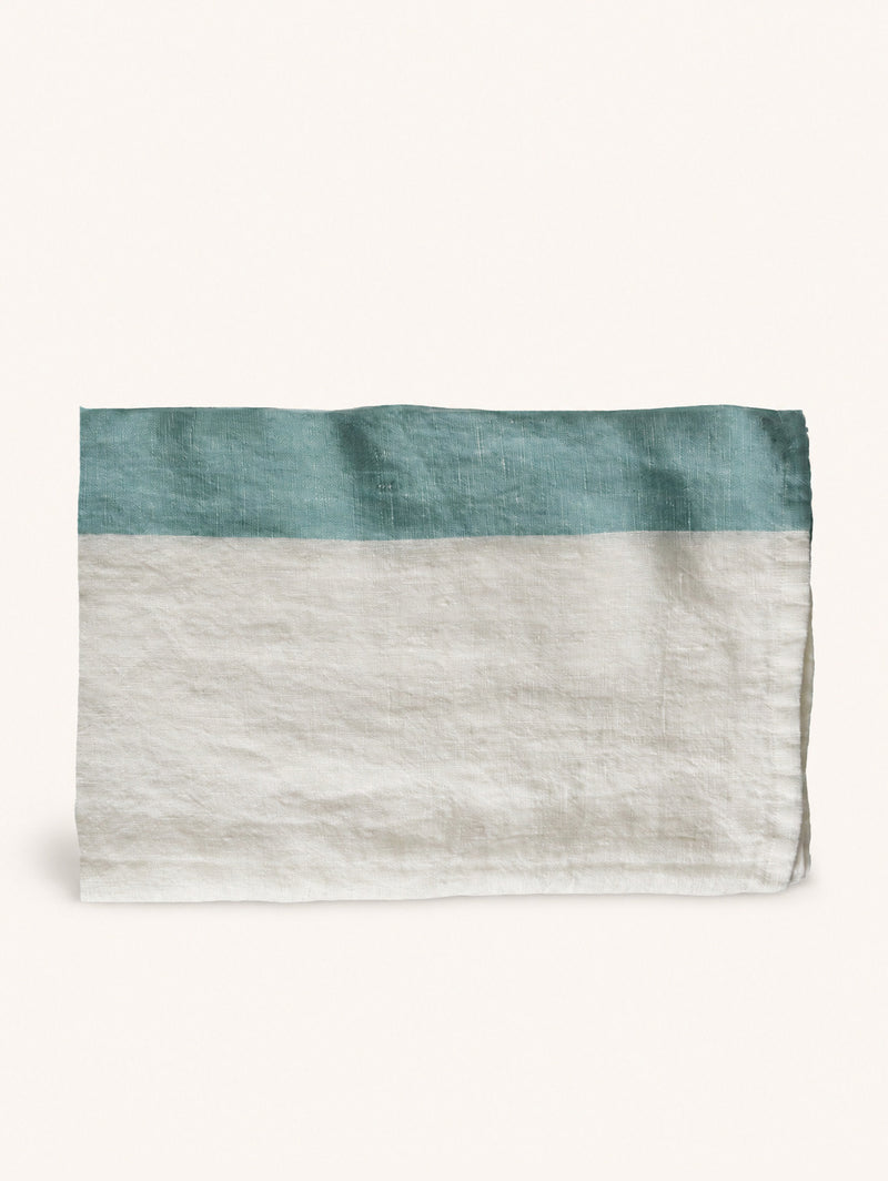 INDIAN SUMMER - tablecloth - linen - L 350 x W 170 cm - aqua