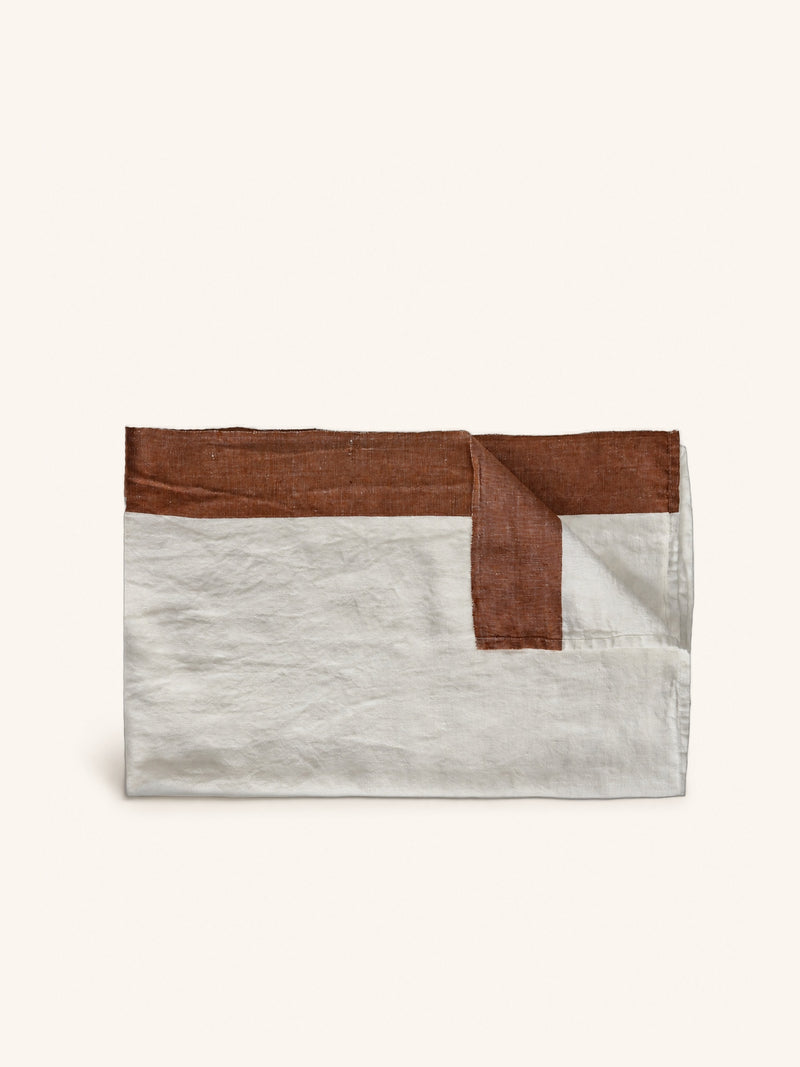 INDIAN SUMMER - tablecloth - linen - L 250 x W 170 cm - rust
