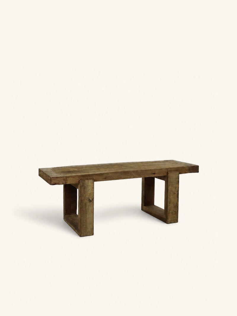ANDALUCIA - bench - reclaimed wood - L 120 x W 40 x H 45 cm - natural