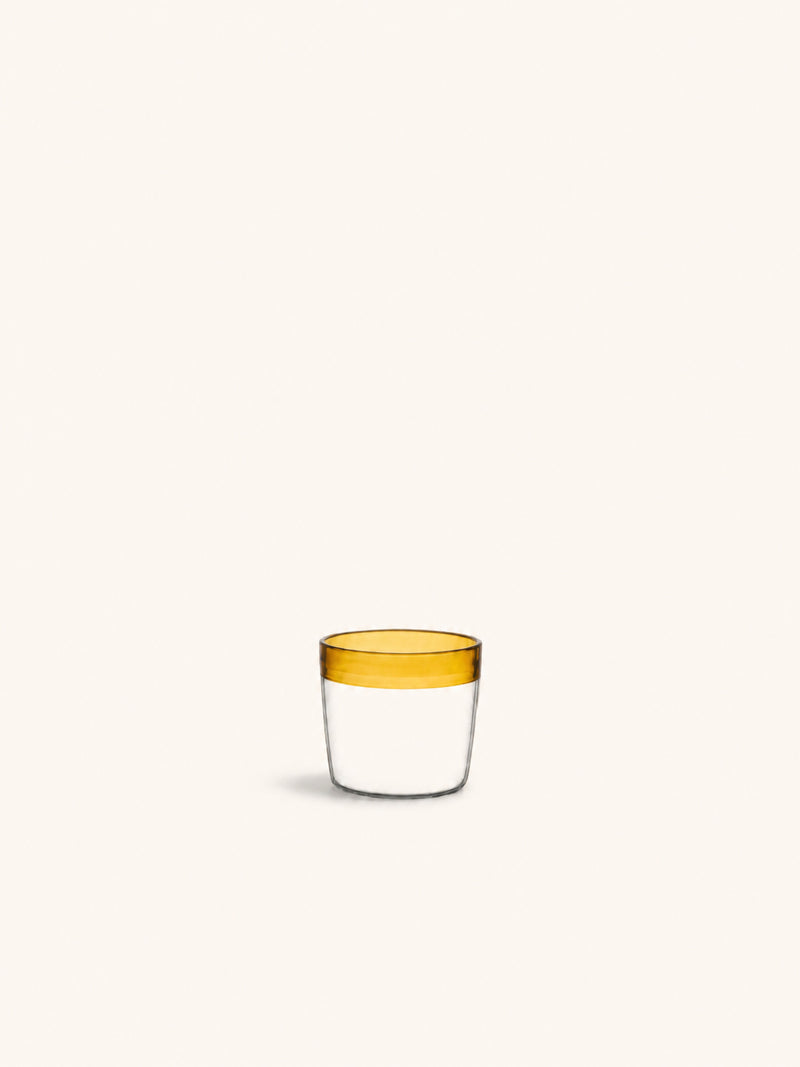 TARIFA - mini glass - 10 CL - borosilicate glass - DIA 6 x H 6 cm - amber