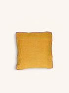 ALPHA OPPOSITES - Kissen - Leinen - L 45 x W 45 cm - Senfgelb