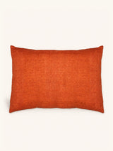 Oranje – ALPHA BASICS - cojín - lino - L 70 x W 50 cm - naranja