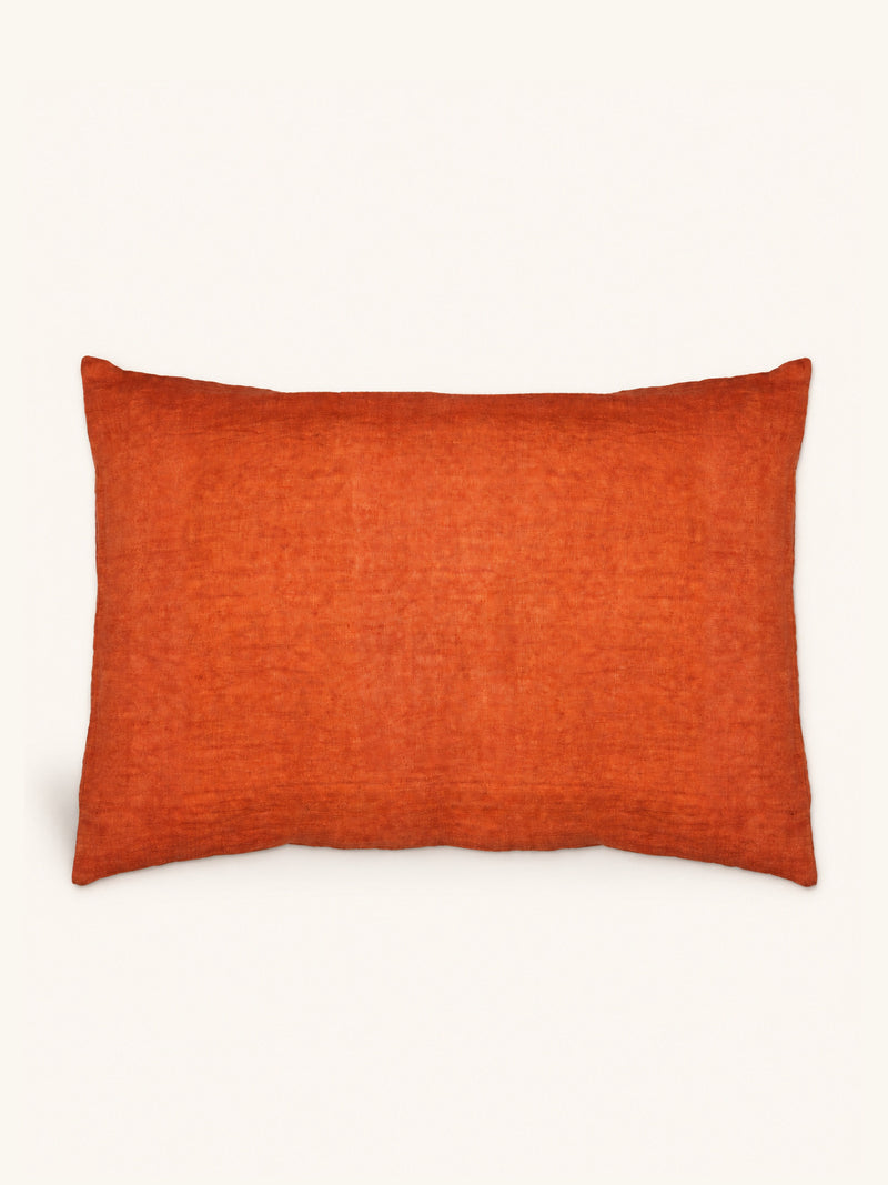 ALPHA BASICS - cushion - linen - L 70 x W 50 cm - orange