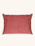ALPHA BASICS - Kissen - Leinen - L 70 x W 50 cm - Himbeere