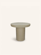Beige – PIASTRO - mesa auxiliar - revestimiento de cal - DIA 50 x H 40 cm - gris/beige