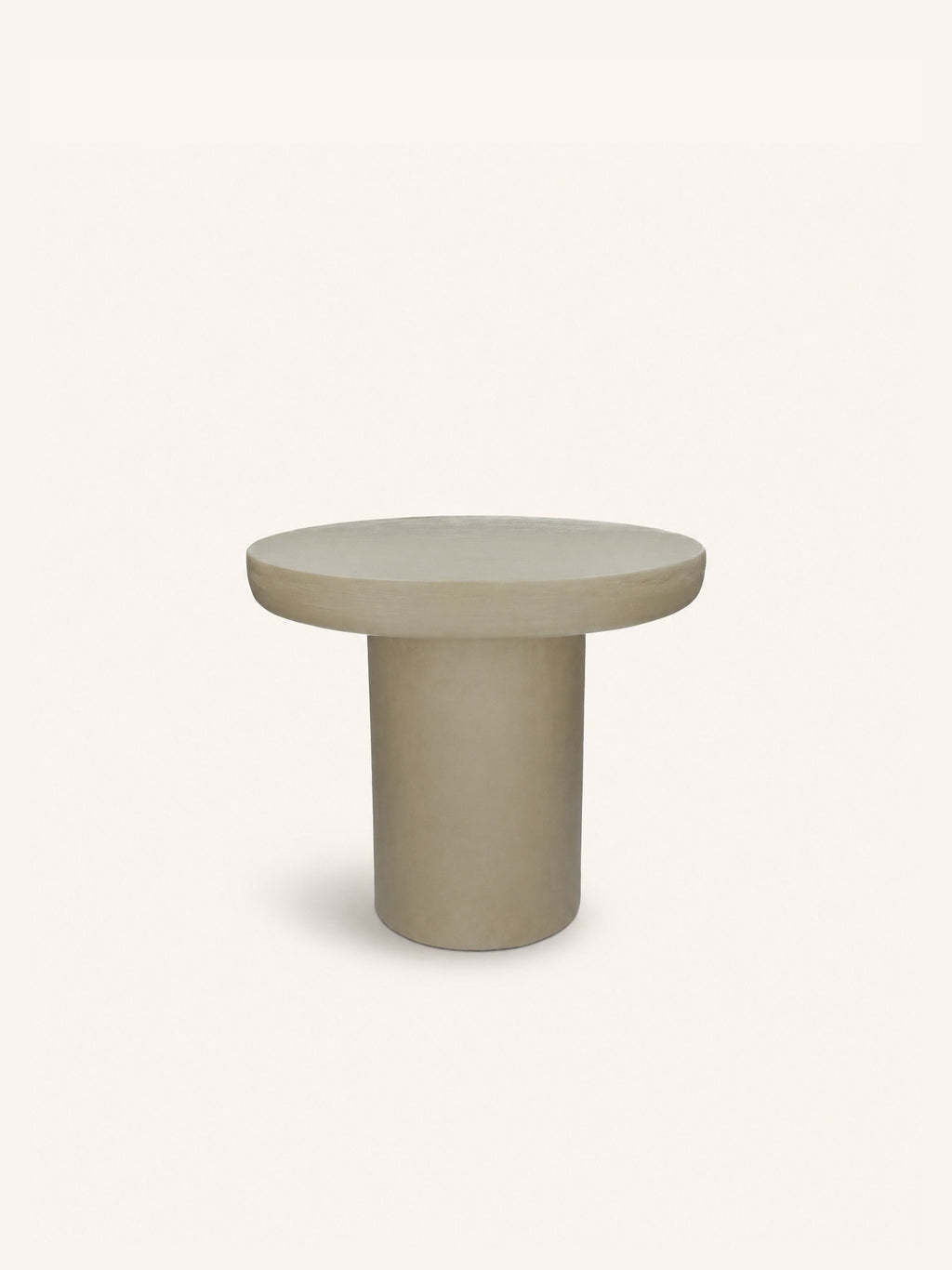 PIASTRO - mesa auxiliar - revestimiento de cal - DIA 50 x H 40 cm - gris/beige