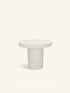 PIASTRO - mesa auxiliar - revestimiento de cal - DIA 50 x H 40 cm - blanco roto