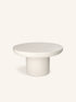 PIASTRO - mesa auxiliar - revestimiento de cal - DIA 60 x H 32 cm - blanco roto