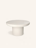 PIASTRO - mesa auxiliar - revestimiento de cal - DIA 60 x H 32 cm - blanco roto