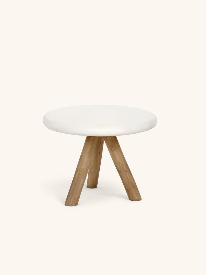 PRETORIA - side table - lime plaster - DIA 60 x H 45 cm - off-white