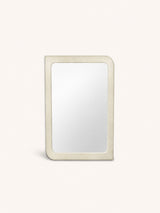 Wit – SALAMANCA - mirror - lime plaster - L 100 x W 75 x D 3 cm - off-white