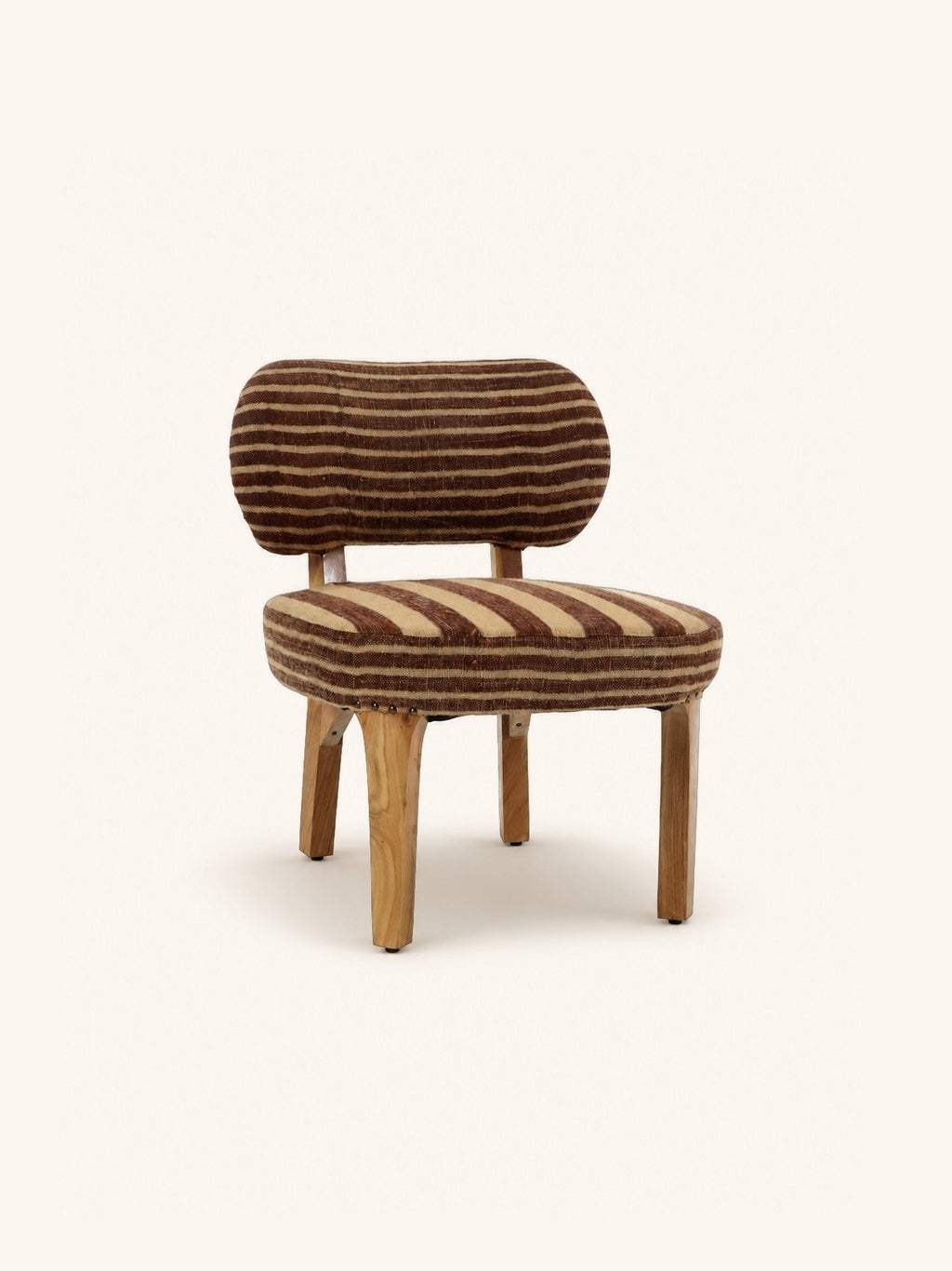 BRINDISI - Loungesessel - Akazienholz - L 57,5 x W 62,5 x H 70 cm - Aubergine