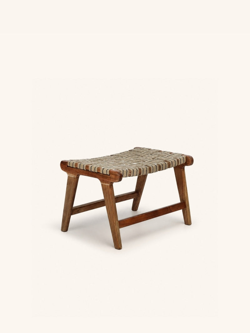 AOSTA - taburete - madera de acacia - L 56 x W 41 x H x 36 - natural