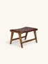 AOSTA - Hocker - Büffelleder - L 56 x W 41 x H 36 cm - Cognac