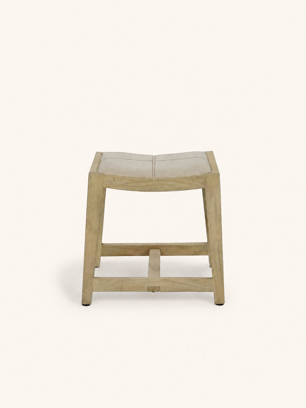 KENT - stool - mango wood - L 40 x W 35 x H 45 cm - natural
