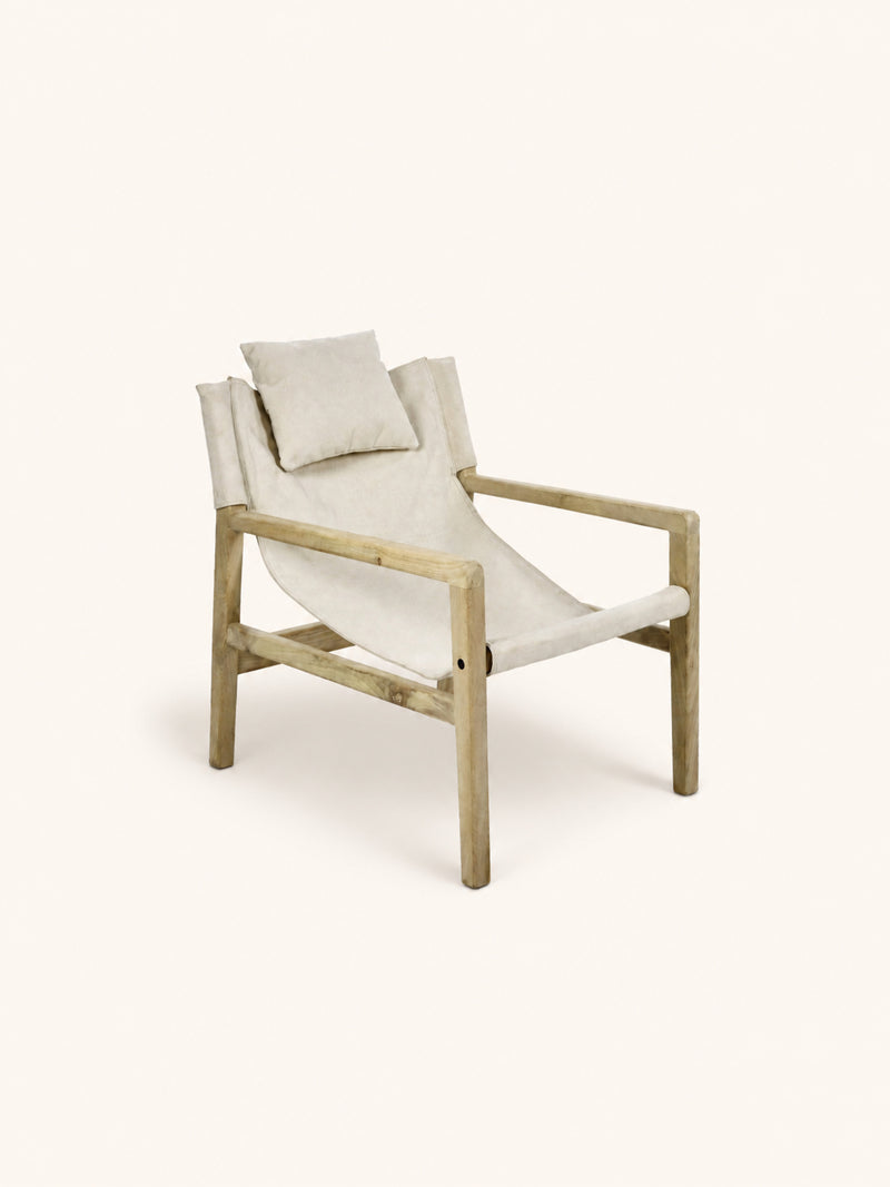 SIESTA - lounge chair - mango wood - L 64 x W 76 x H 69 cm - natural