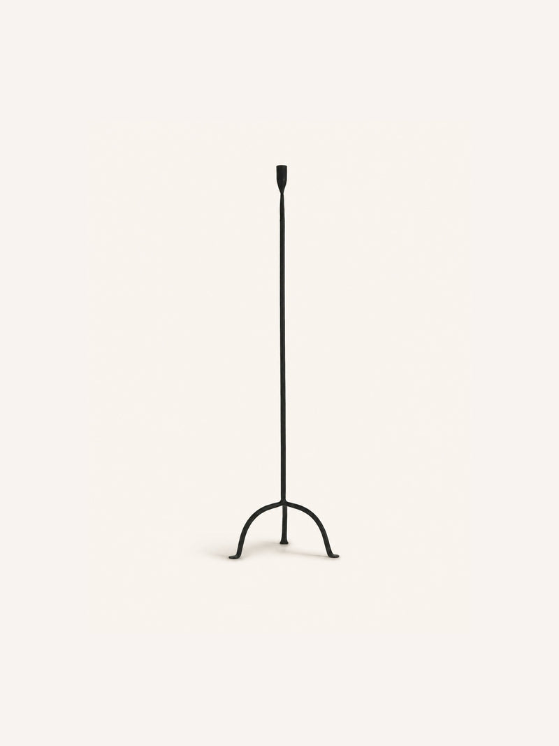 LIZZIE - candle holder - metal - L 25,2 x W 21 x H 90 cm - black