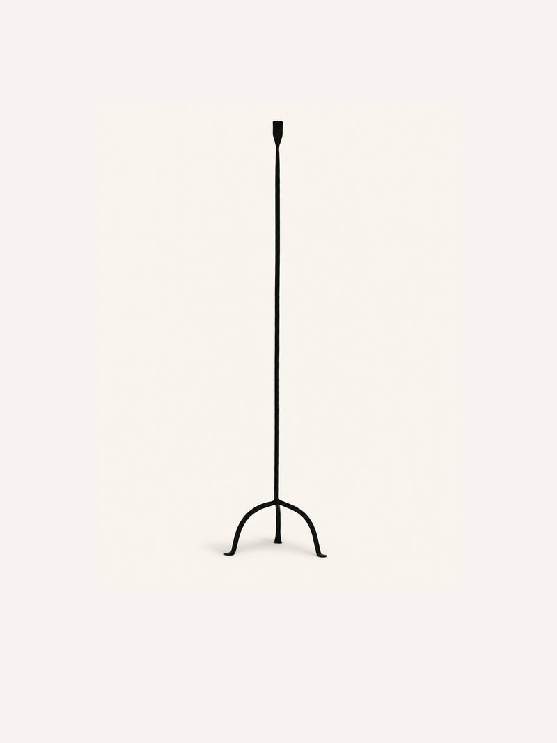 LIZZIE - candle holder - metal - L 24,5 x W 22,5 x H 105 cm - black